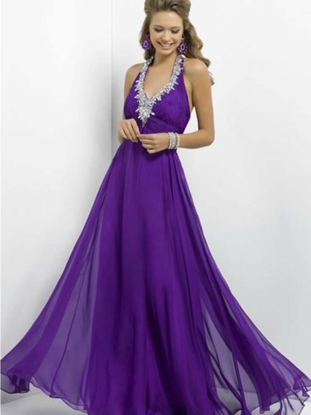 Blush Prom X139 Size 10 Purple Prom Dress